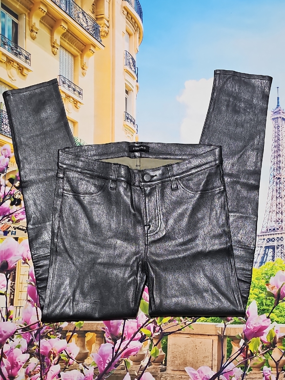 J Brand Lamb‎ Leather Zippered Ankle Skinny Pants Size 29